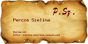 Percze Szelina névjegykártya